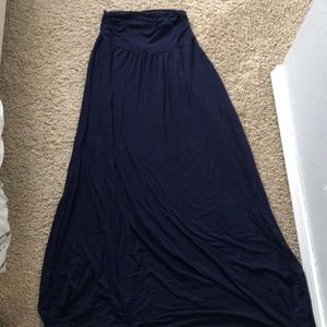 Navy Blue Maxi Skirt